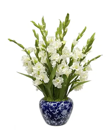 Winward Home Gladiolus Arrangement in Bowl Vase | Thumbnail 1