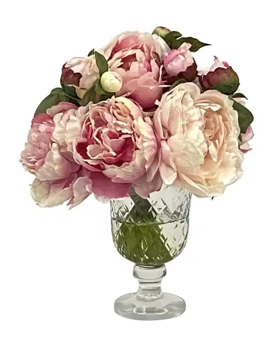 Winward Home Peony Mix in Candleholder Vase | Thumbnail 1