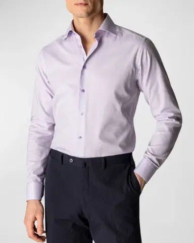 Eton Men's Textured Solid Slim-Fit Dress Shirt | Thumbnail 2