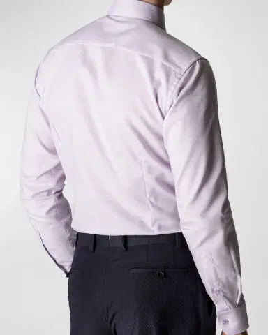 Eton Men's Textured Solid Slim-Fit Dress Shirt | Thumbnail 3