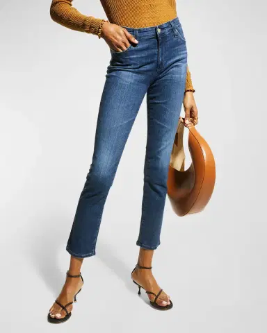 AG Jeans Mari High-Rise Slim Straight Jeans | Thumbnail 2