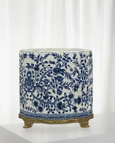 Winward Home Blue and White High Box | Thumbnail 1