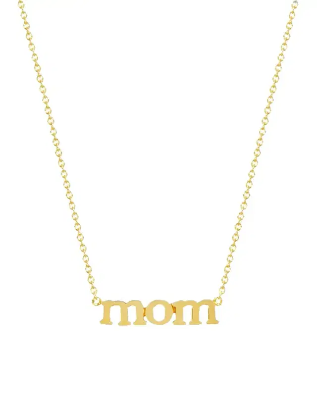 18k Mom Pendant Necklace