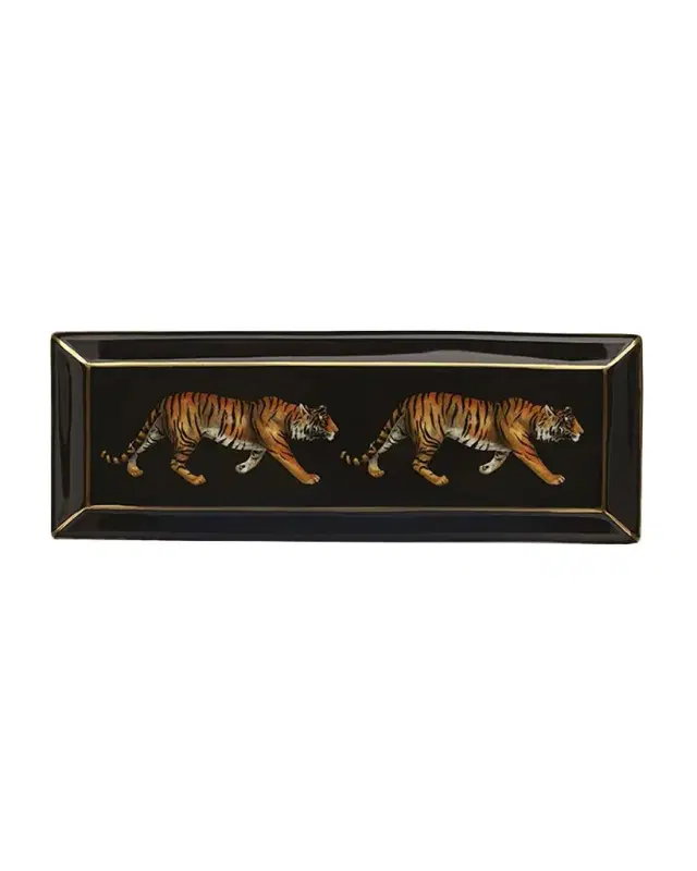 Halcyon Days Twin Tiger Rectangular Tray