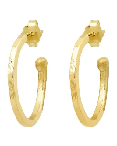 Jennifer Meyer 18k Small Hammered Bangle Hoop Earrings | Thumbnail 1