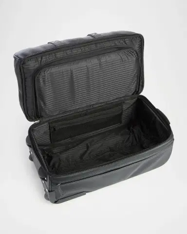 Royce New York Monogrammed Leather Executive Rolling Duffel Suitcase, Personalized | Thumbnail 2