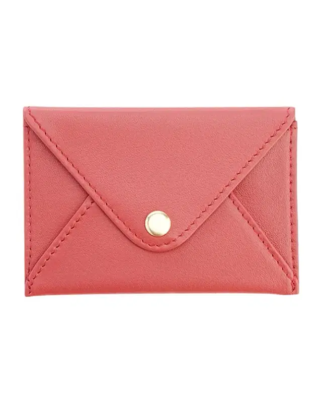 ROYCE New York Monogrammed Leather Envelope Style Card Holder, Personalized