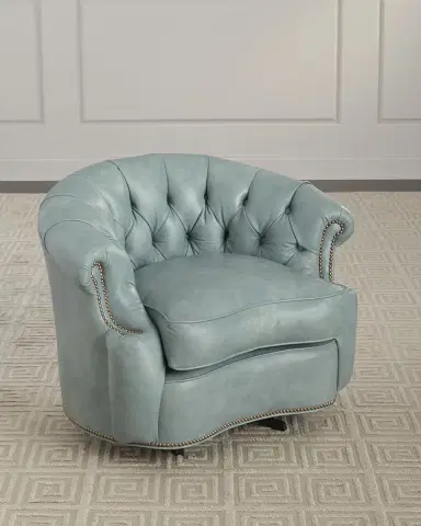 Old Hickory Tannery Tahoe Leather Swivel Chair | Thumbnail 1