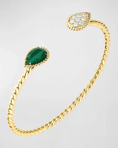 Boucheron Serpent Bohème 18K Yellow Gold 2-Motif Malachite & Diamond Bracelet | Thumbnail 4 Boucheron Serpent Bohème 18K Yellow Gold 2-Motif Malachite & Diamond Bracelet | Thumbnail 4