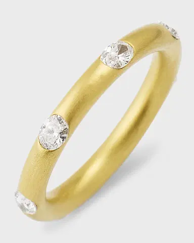 Jenna Blake 18K Yellow Gold Diamond Stack Ring, Size 6 | Thumbnail 2