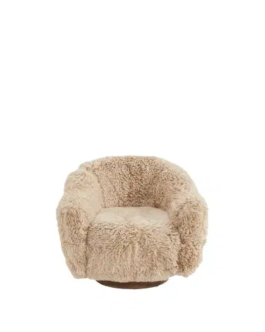Interlude Home Simone Sheepskin Swivel Chair | Thumbnail 1 Interlude Home Simone Sheepskin Swivel Chair | Thumbnail 1