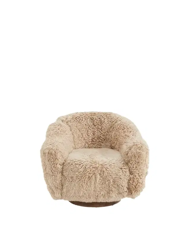 Interlude Home Simone Sheepskin Swivel Chair