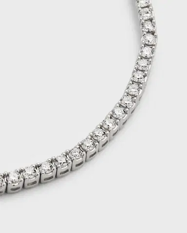 Neiman Marcus Diamonds 18K White Gold Diamond Tennis Bracelet, 2.11tcw, 7"L | Thumbnail 2
