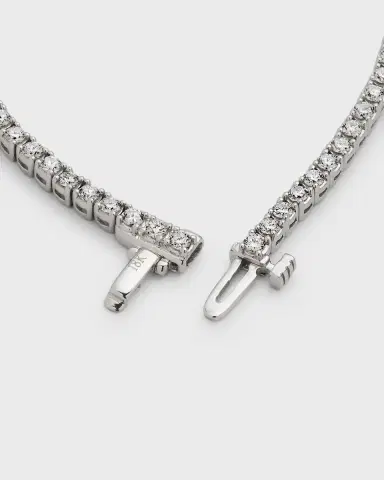 Neiman Marcus Diamonds 18K White Gold Diamond Tennis Bracelet, 2.11tcw, 7"L | Thumbnail 3