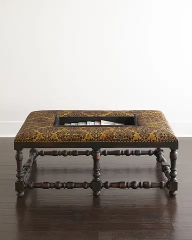 Old Hickory Tannery Calabrese Ottoman | Thumbnail 1
