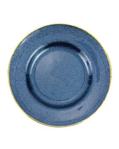 Vietri Metallic Glass Sapphire Salad Plate | Thumbnail 1