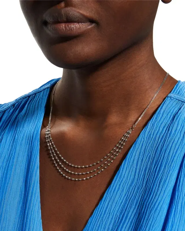 Platinum Saturn Necklace