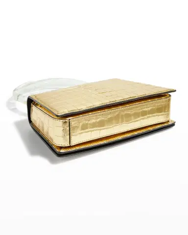 ALEXIS BITTAR Lucite Quad Croc-Embossed Top-Handle Bag | Thumbnail 7