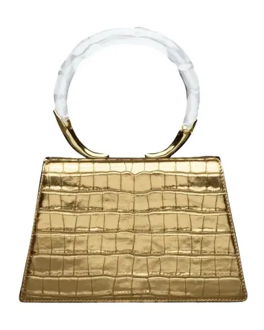 ALEXIS BITTAR Lucite Quad Croc-Embossed Top-Handle Bag | Thumbnail 1