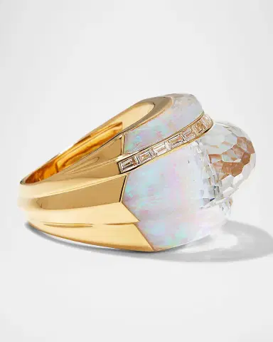 Stephen Webster Statement Ring in White Opalescent with Clear Quartz | Thumbnail 3
