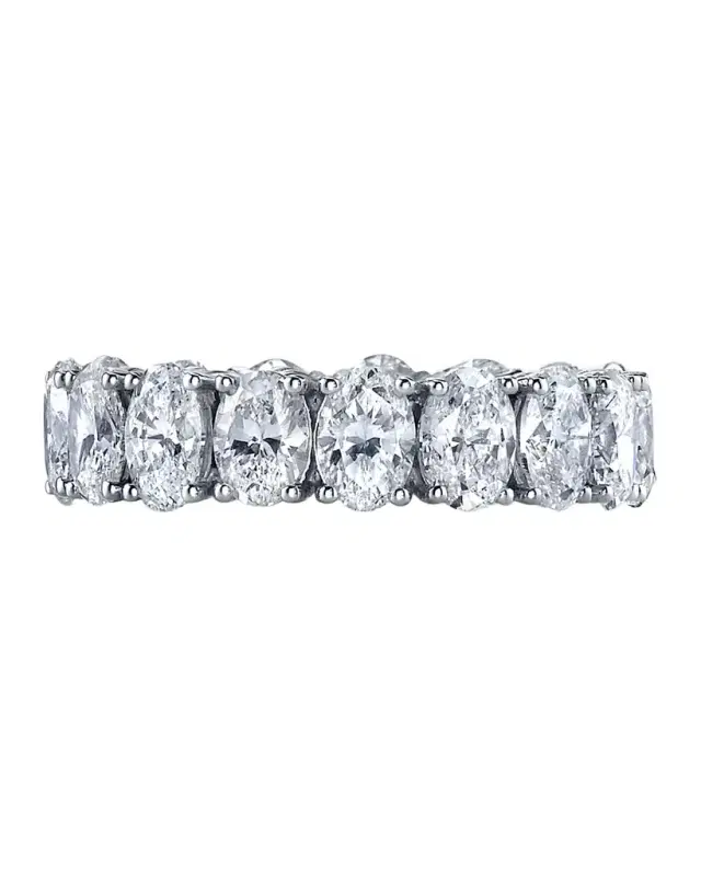 Platinum Buttercup Oval Diamond Ring, Size 6.5, 8.50tcw