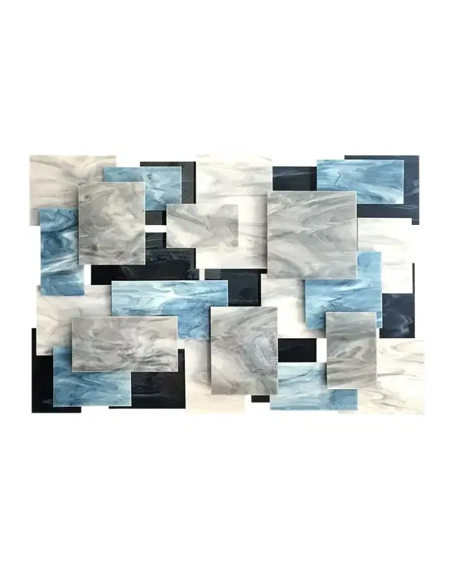 Karo Studios Glass and Metal Wall Sculpture