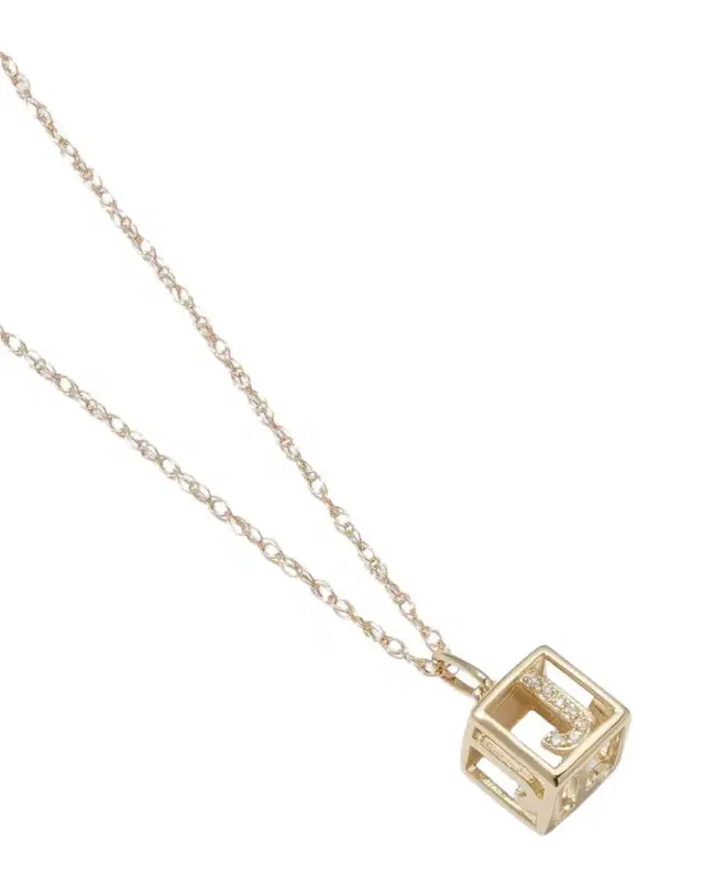 Diamond Baby Block Necklace