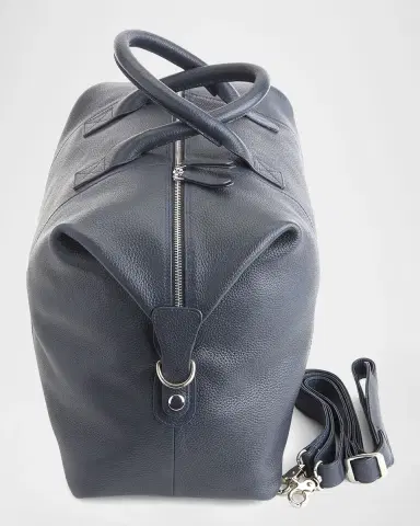 Royce New York Monogrammed Leather Duffel Bag with Suitcase Handle Strap | Thumbnail 3 Royce New York Monogrammed Leather Duffel Bag with Suitcase Handle Strap | Thumbnail 3