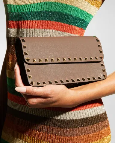 Valentino Garavani Rockstud Pouch Leather Shoulder Bag | Thumbnail 6