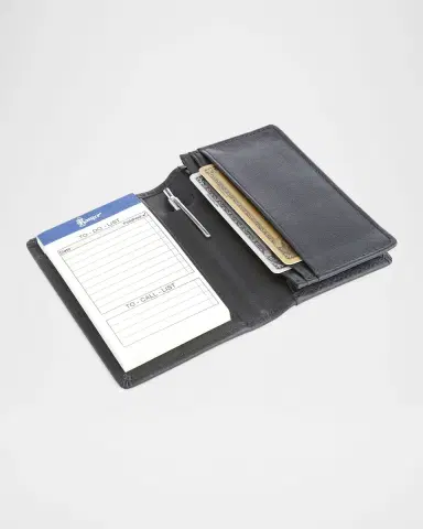Royce New York Personalized Leather Notepad Organizer Wallet | Thumbnail 2