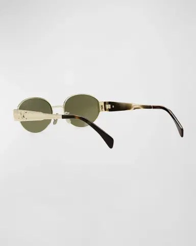 CELINE Triomphe Oval Metal Sunglasses | Thumbnail 2