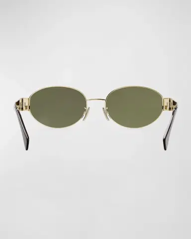 CELINE Triomphe Oval Metal Sunglasses | Thumbnail 5