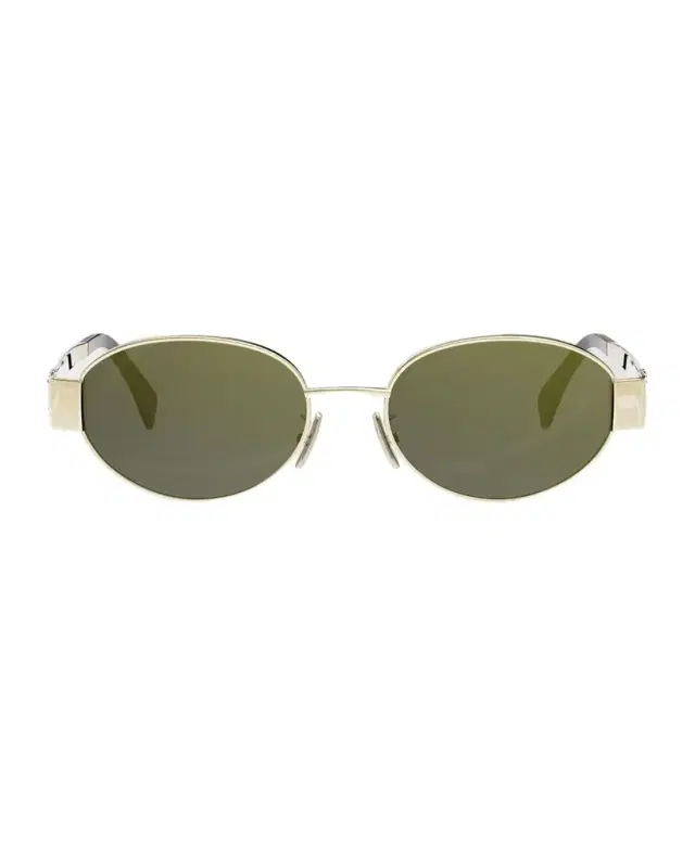 CELINE Triomphe Oval Metal Sunglasses