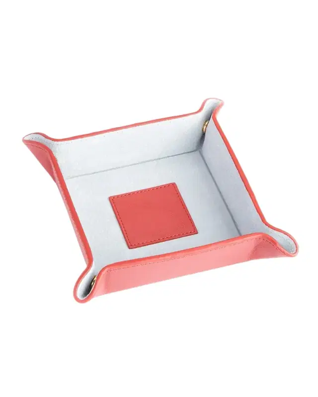 Royce New York Personalized Suede & Leather Catchall Valet Tray