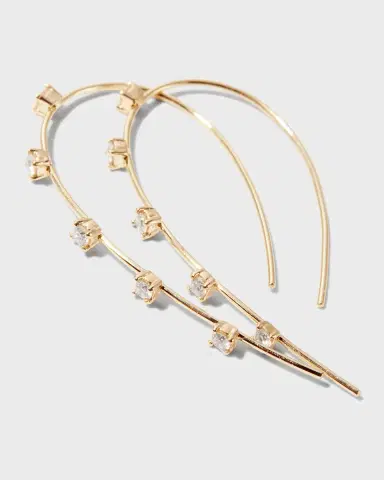 LANA 14K Gold Small Multi Solo Hooked on Hoop Earrings | Thumbnail 2