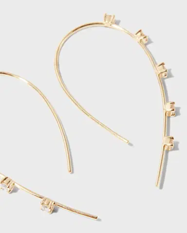 LANA 14K Gold Small Multi Solo Hooked on Hoop Earrings | Thumbnail 3