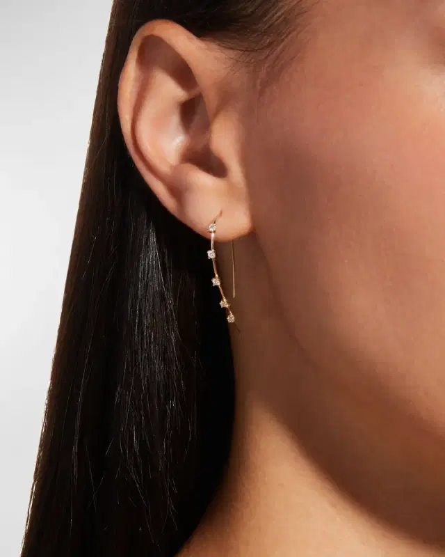14K Gold Small Multi Solo Hooked on Hoop Earrings