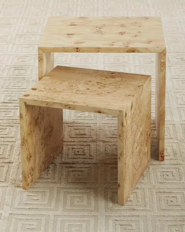 Jamie Young Bedford Burlwood Nesting Tables