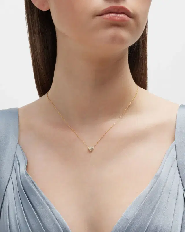 Pave Heart Necklace