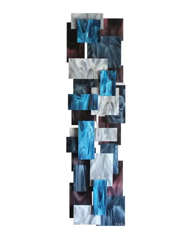 Karo Studios Glass and Metal Wall Sculpture