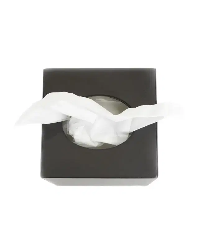 ROYCE New York Personalized Leather Tissue Box Cover