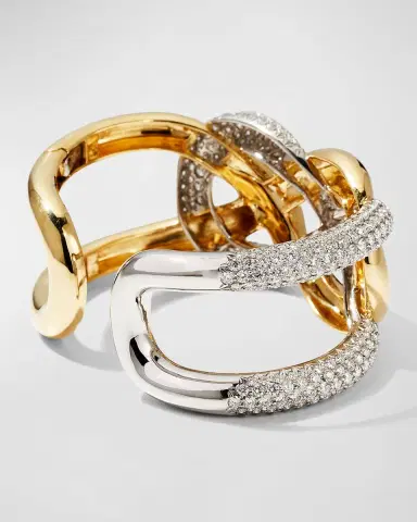 Verdura Yellow Gold and Platinum Diamond Infinity Knot Bracelet | Thumbnail 2