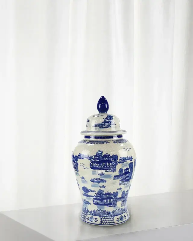 Winward Home Chinese Shanshui Jar - 25"