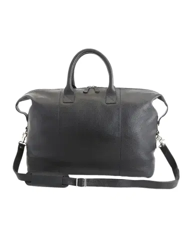 Royce New York Monogrammed Leather Duffel Bag with Suitcase Handle Strap | Thumbnail 1