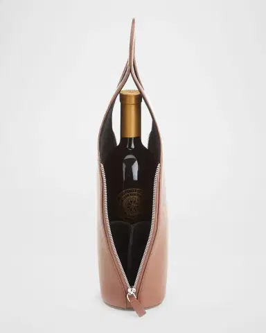 ROYCE New York Monogrammed Leather Wine Champagne Bottle Carrying Case, Personalized | Thumbnail 4 ROYCE New York Monogrammed Leather Wine Champagne Bottle Carrying Case, Personalized | Thumbnail 4