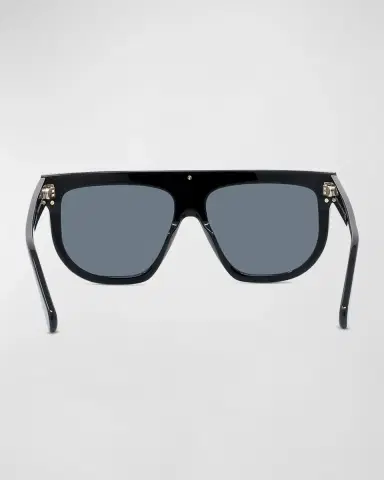 Stella McCartney Bio-Acetate Aviator Sunglasses w/ Chain Strap | Thumbnail 4 Stella McCartney Bio-Acetate Aviator Sunglasses w/ Chain Strap | Thumbnail 4