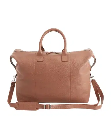 Royce New York Monogrammed Leather Duffel Bag with Suitcase Handle Strap | Thumbnail 1