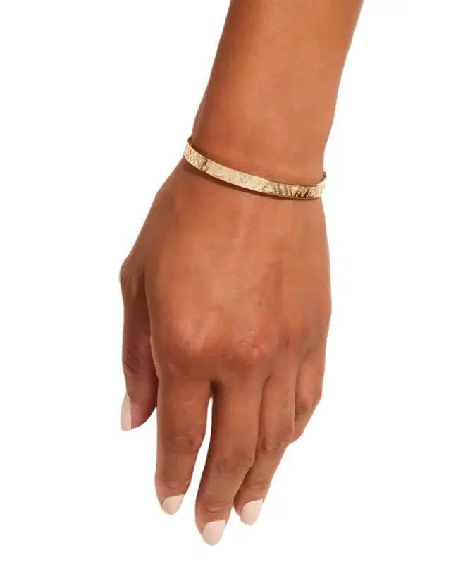 18K Yellow Gold Stardust Bangle with Diamonds