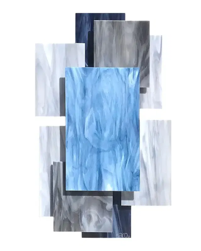 Karo Studios Glass and Metal Wall Sculpture