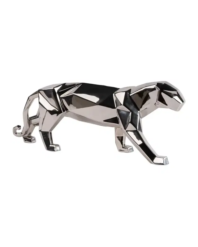 Lladro Panther Sculpture - Silver